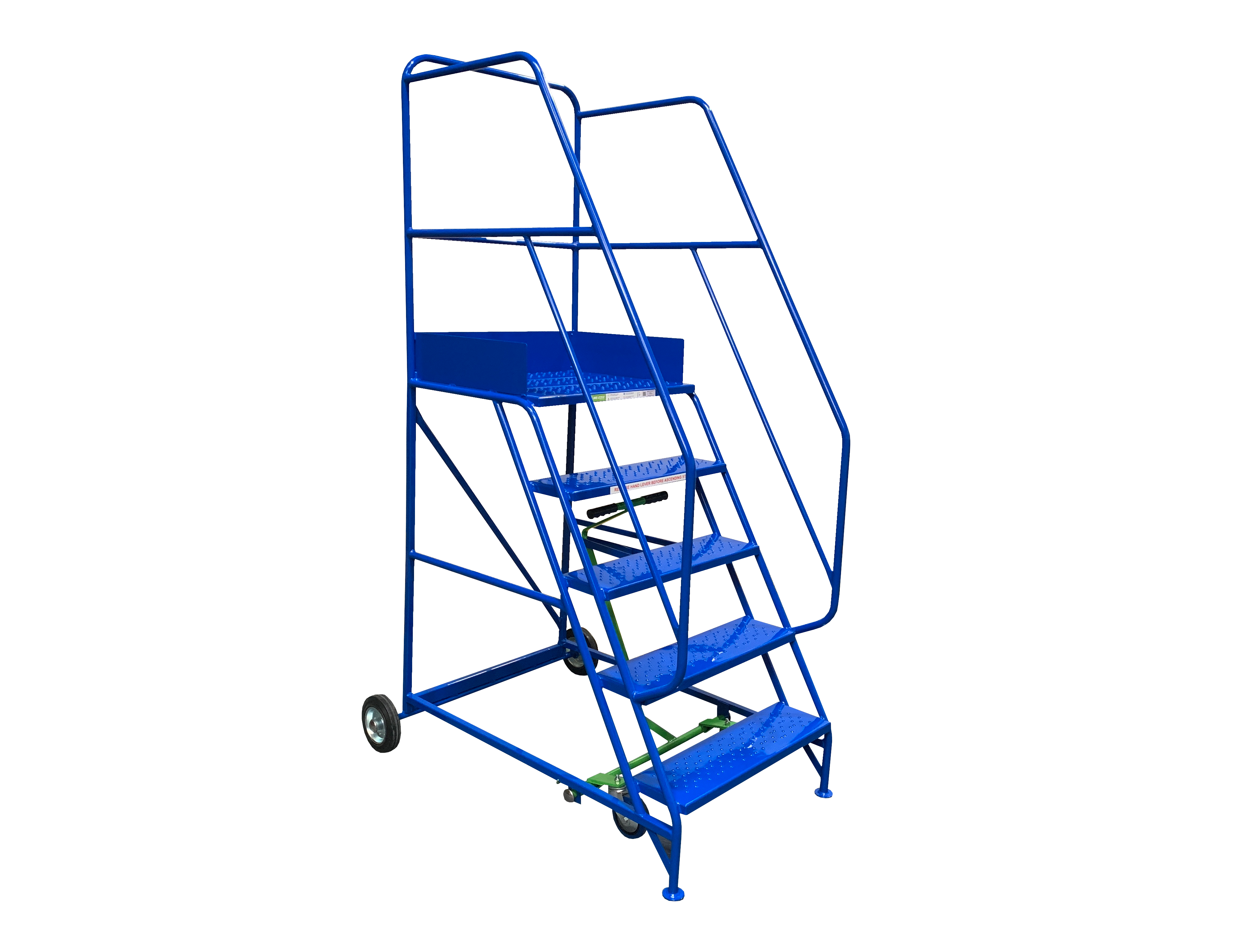 Heavy Duty Mobile Warehouse Ladders - 5-15 Safety Steps - Heavy Duty Mobile Ladders - Cracking Racking