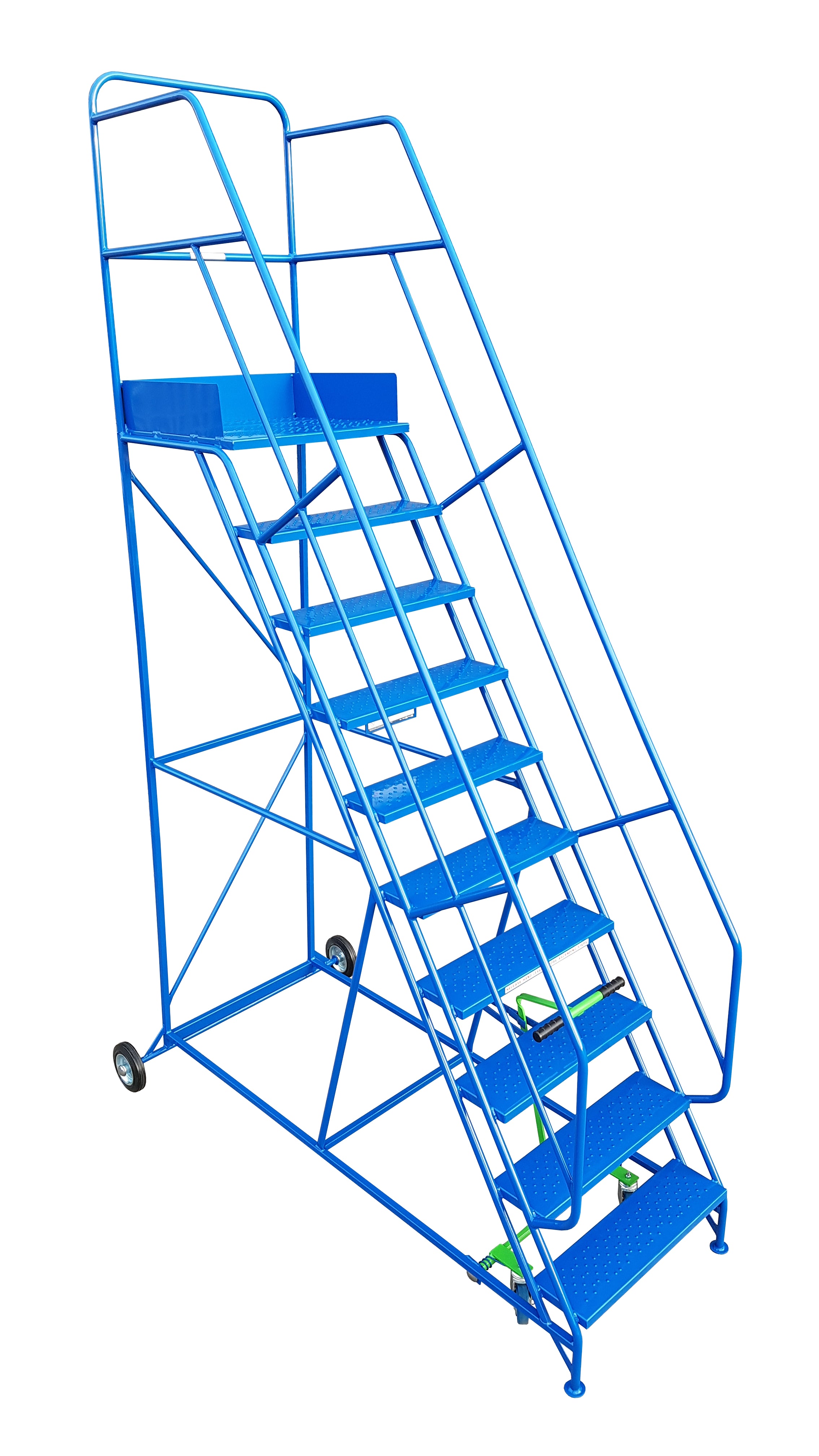 Heavy Duty Mobile Warehouse Ladders - 5-15 Safety Steps - Heavy Duty Mobile Ladders - Cracking Racking