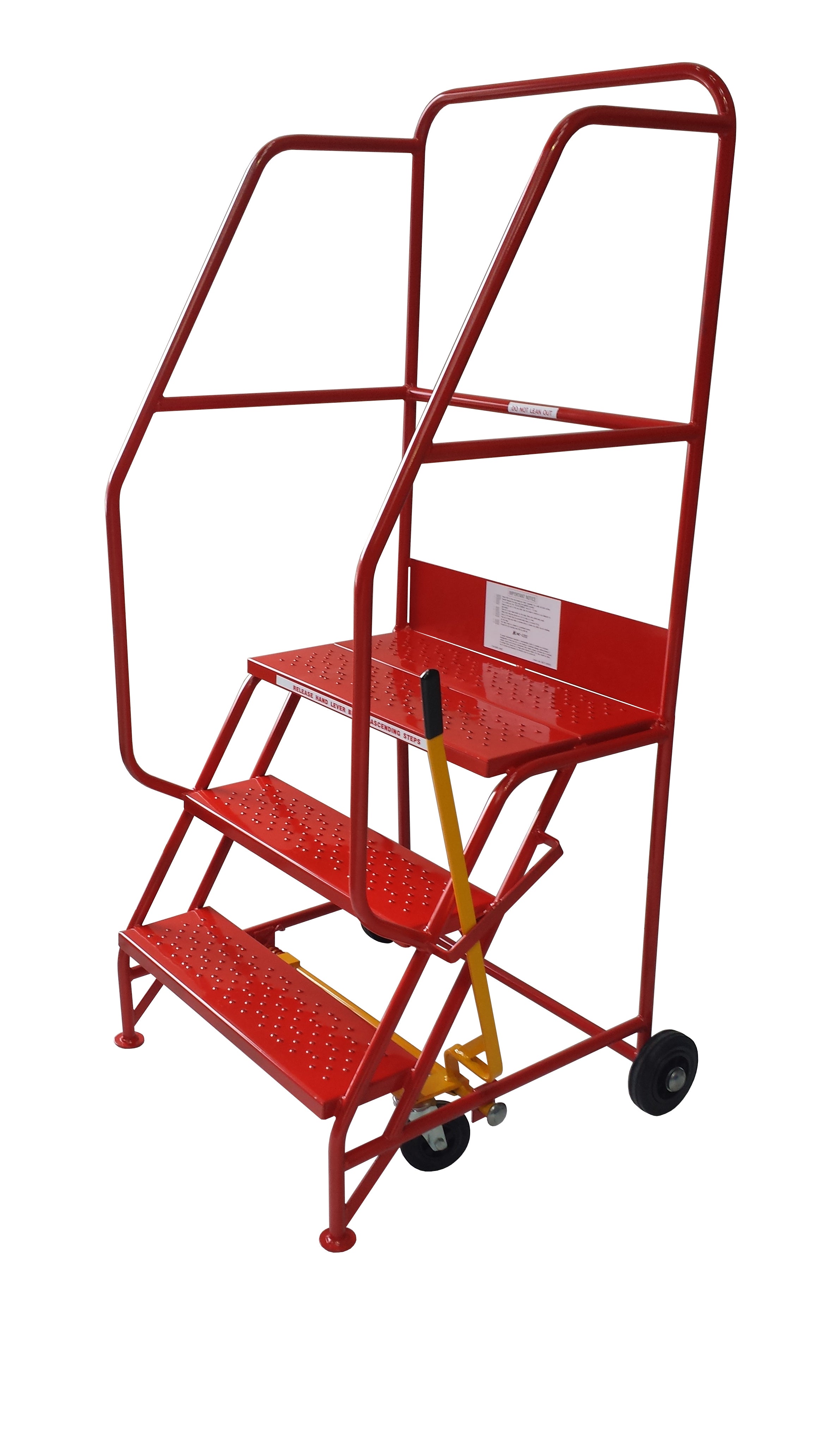 Extra Wide Mobile Warehouse Ladders - 3-15 Safety Steps - Extra Wide Mobile Ladders - Cracking Racking