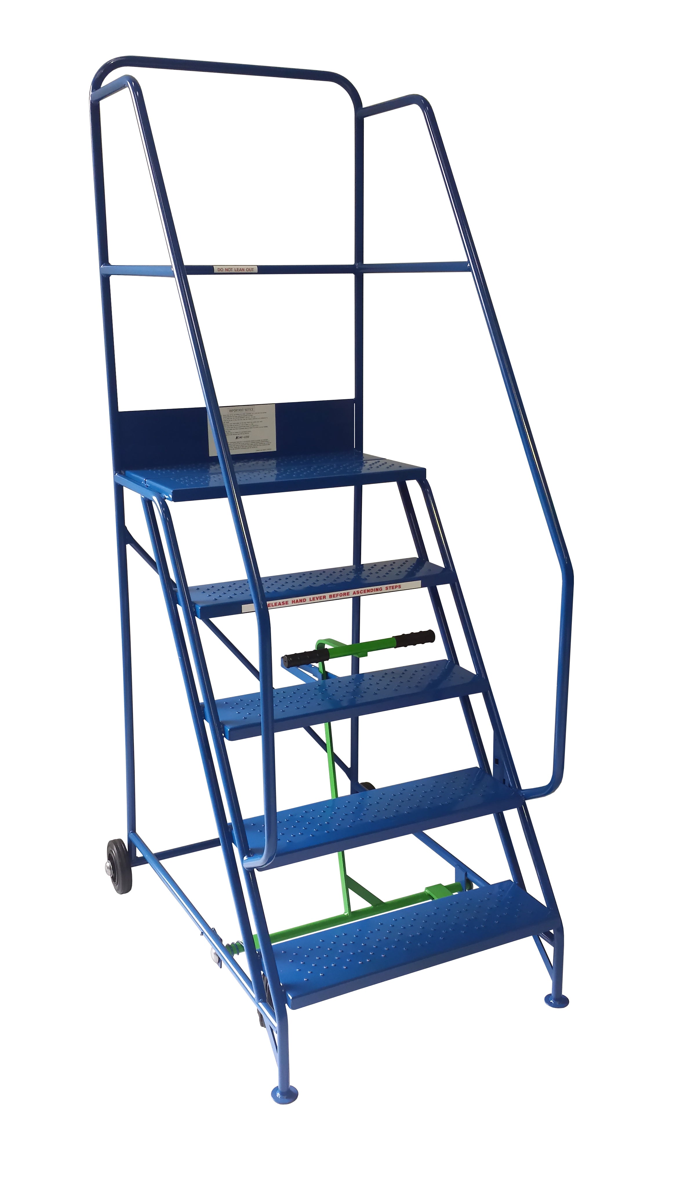 Extra Wide Mobile Warehouse Ladders - 3-15 Safety Steps - Extra Wide Mobile Ladders - Cracking Racking