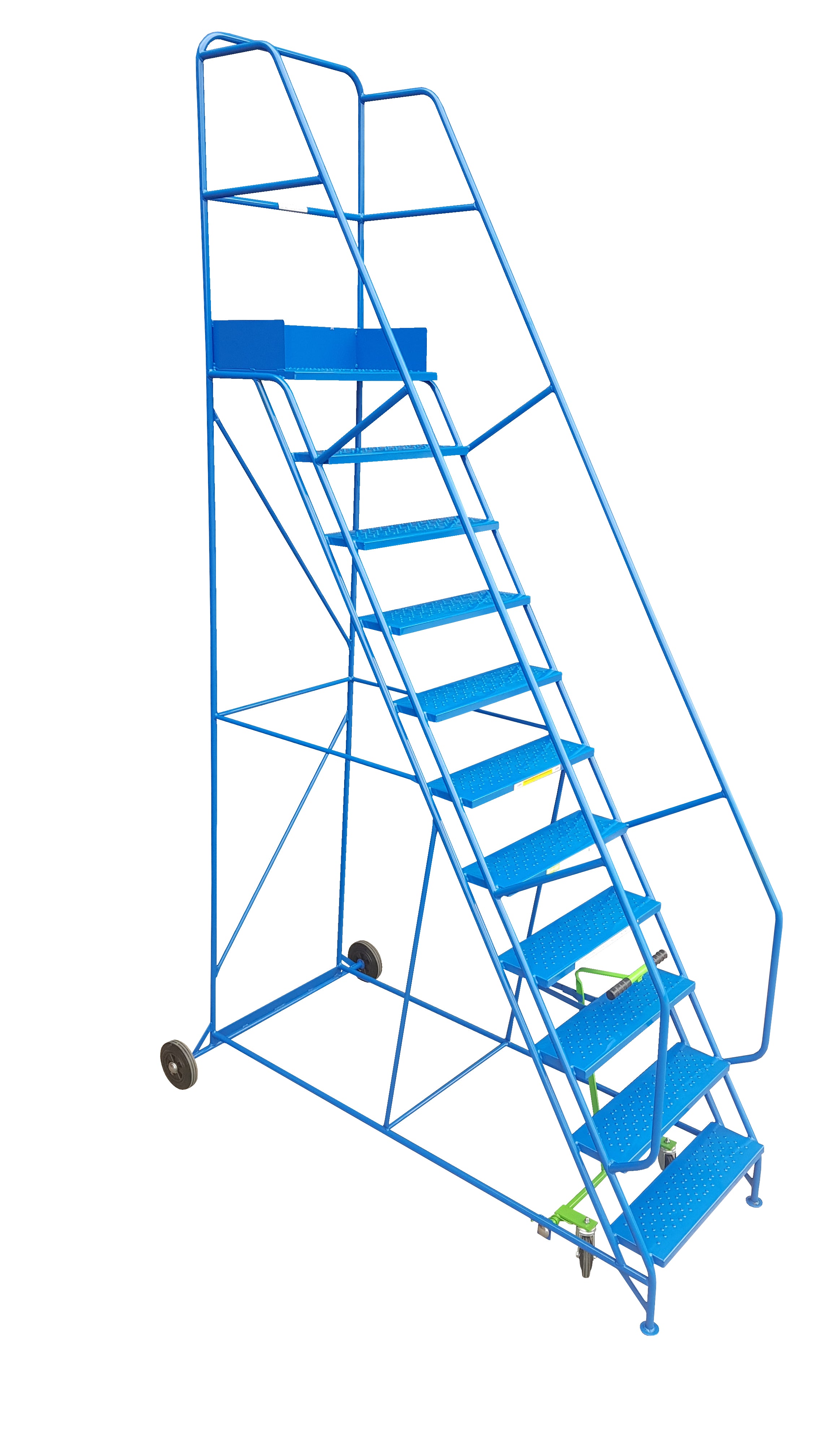 Extra Wide Mobile Warehouse Ladders - 3-15 Safety Steps - Extra Wide Mobile Ladders - Cracking Racking