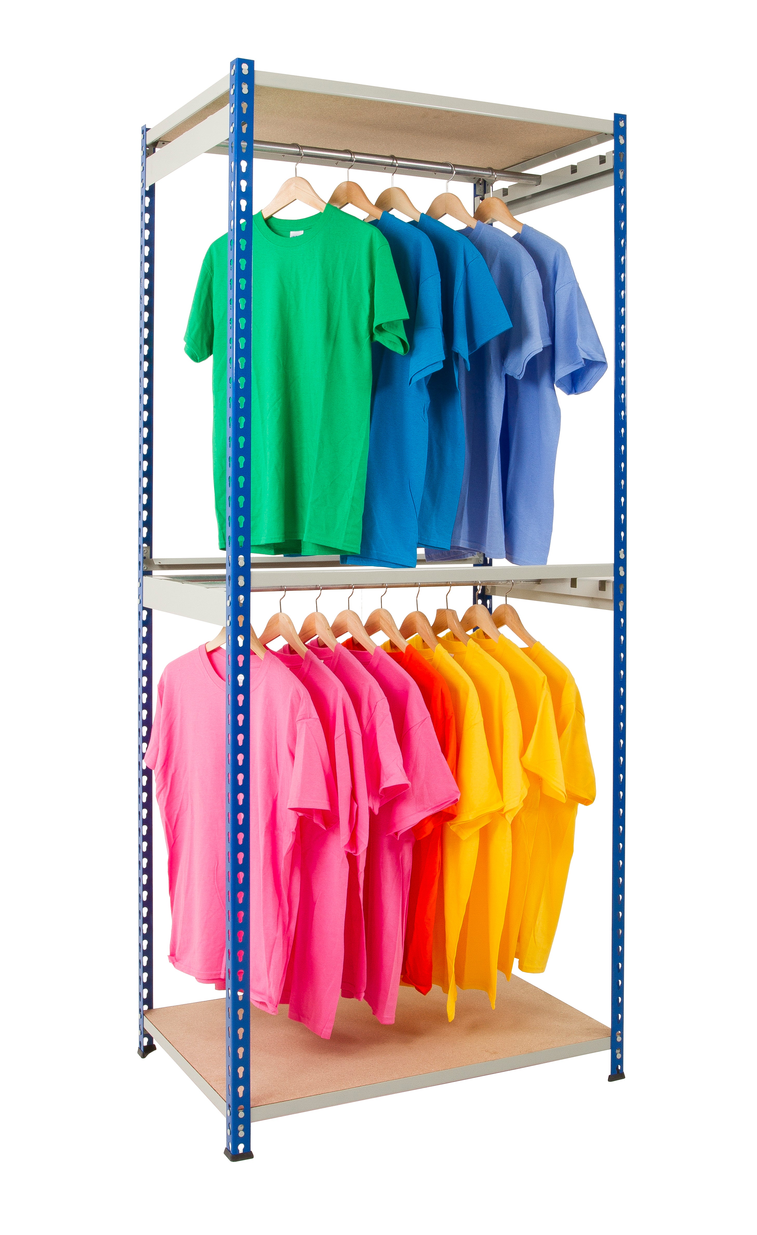 Rivet Clothing Racks - 2135mm High - Single and Double Sided - Garment Rack - Cracking Racking