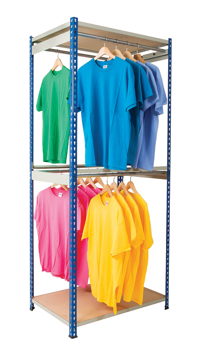 Rivet Clothing Racks - 2135mm High - Single and Double Sided - Garment Rack - Cracking Racking