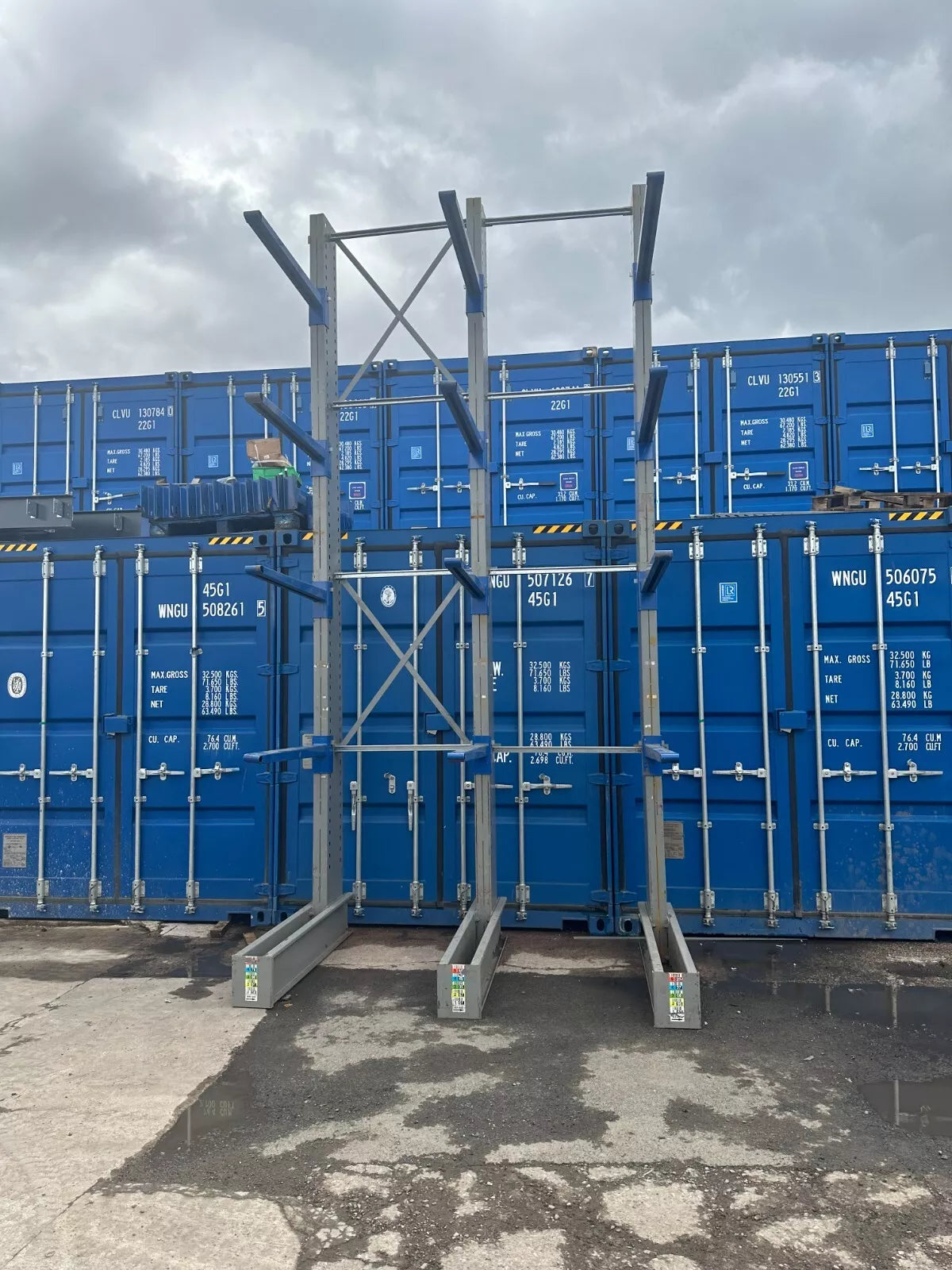 Used Cantilever Racking - 5M High | 2nd Hand & Joined Bays - Used Cantilever Racking - Cracking Racking