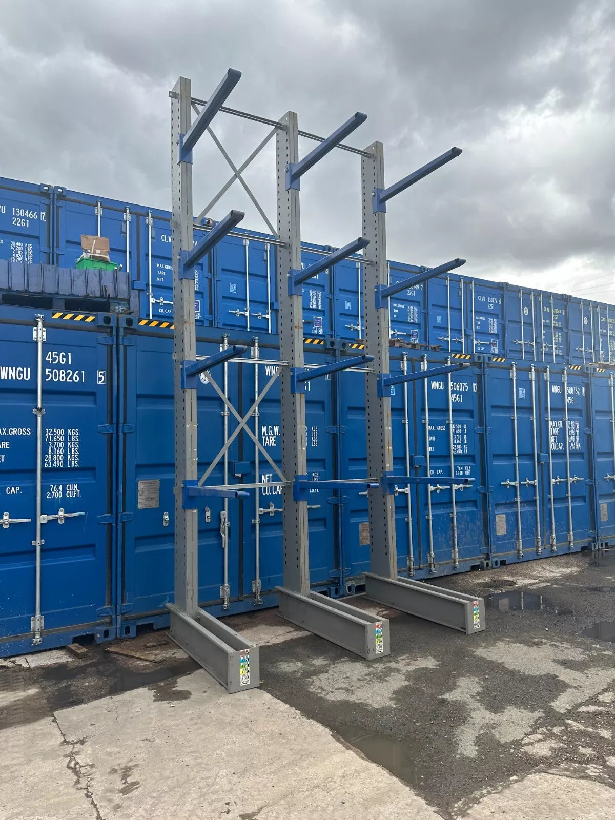 Used Cantilever Racking - 5M High | 2nd Hand & Joined Bays - Used Cantilever Racking - Cracking Racking