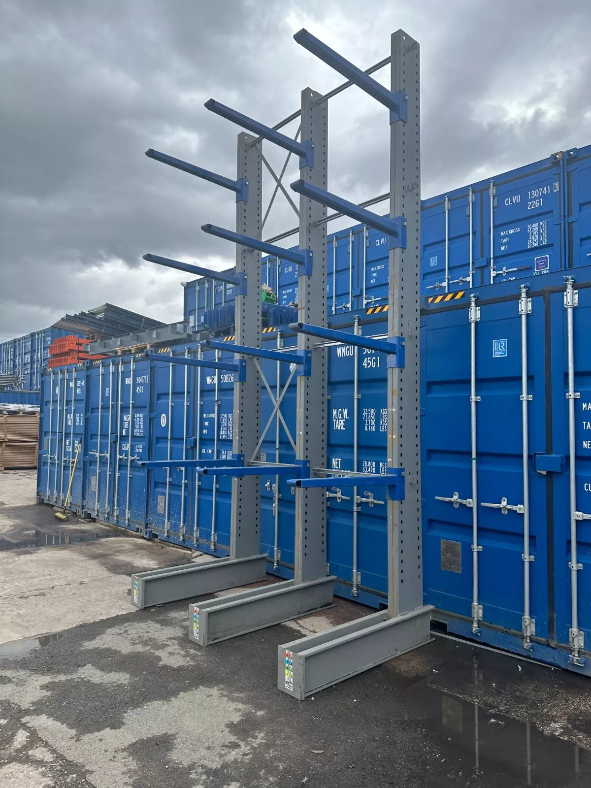 Used Cantilever Racking - 5M High | 2nd Hand & Joined Bays - Used Cantilever Racking - Cracking Racking