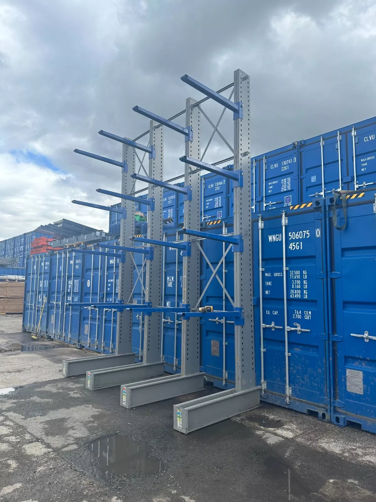 Used Cantilever Racking - 5M High | 3 Joined Bays, 2nd Hand - Used Cantilever Racking - Cracking Racking