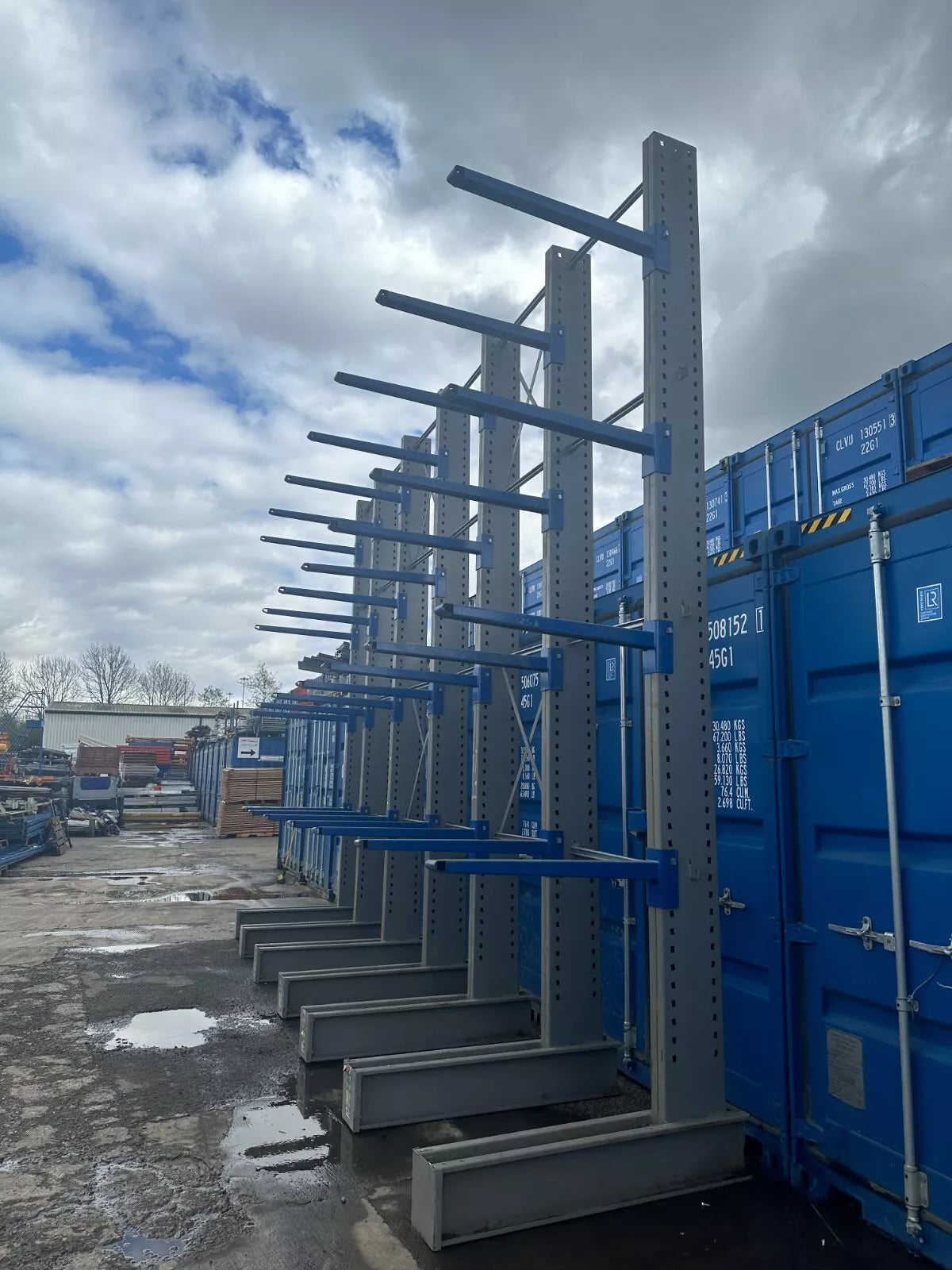 Used Cantilever Racking - 5M High | 6 Joined Bays, 2nd Hand - Used Cantilever Racking - Cracking Racking