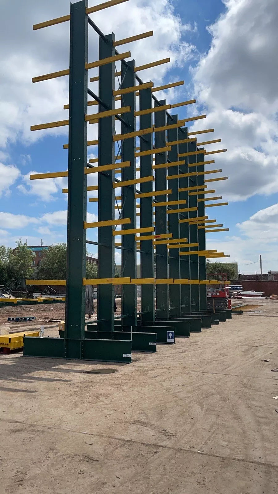 Used Cantilever Racking - Double Sided - 8 Joined Bays - 6M High - Used Cantilever Racking - Cracking Racking