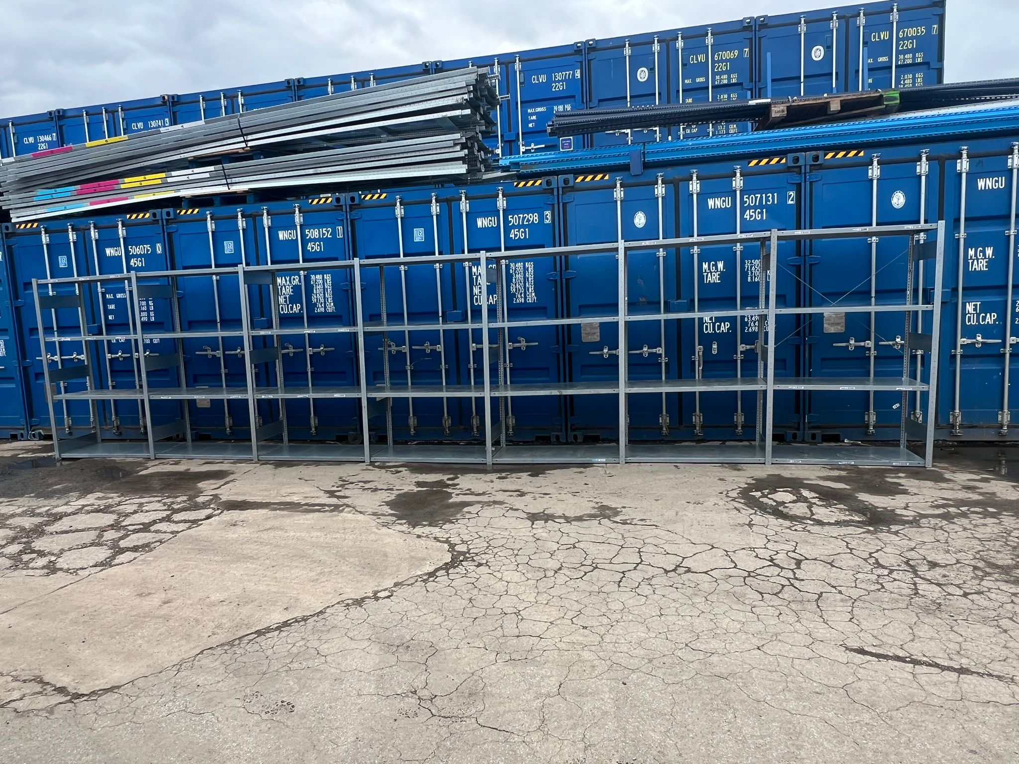 Meta Shelving - 2000mm High - 7 Joined Bays - 4 Levels - Used Shelving - Cracking Racking