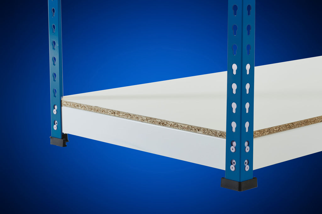 Blue Rainbow Boltless Rivet Shelving - 1830x1830x610mm, 3-5 Levels - Rainbow Rivet Racking - Cracking Racking