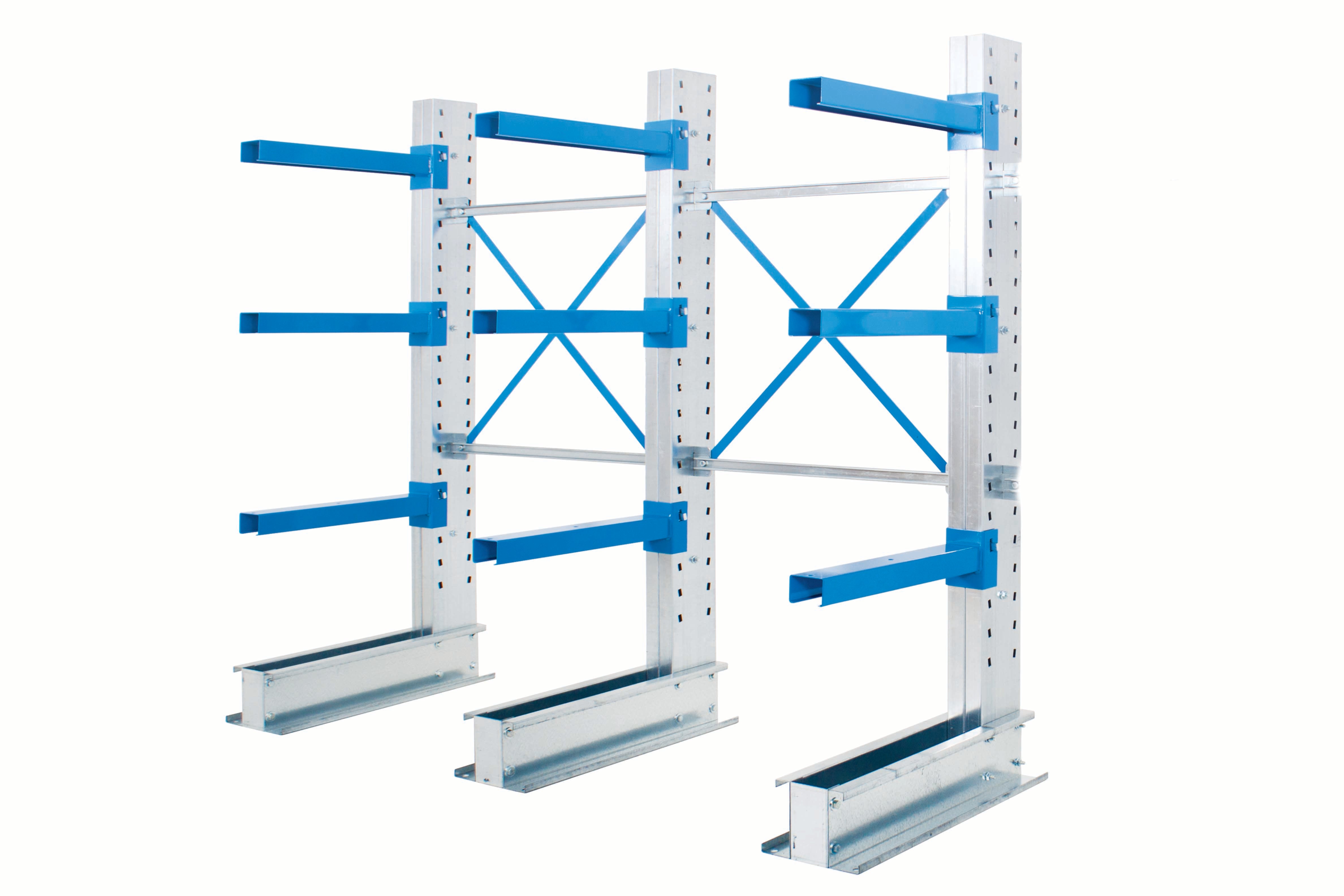 Cantilever Racking - Run of 2 Joined Bays - Single Sided - Cantilever Racking - Cracking Racking