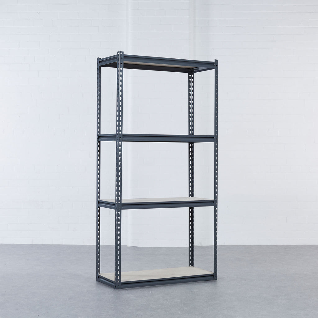 Garage Boltless Shelving Bay - 4 Levels with Chipboard - Shelving - Cracking Racking
