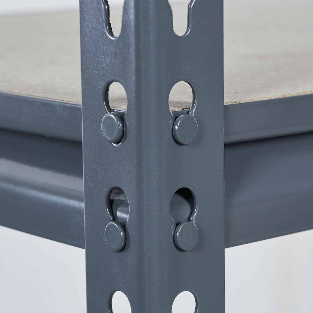 Garage Boltless Shelving Bay - 4 Levels with Chipboard - Shelving - Cracking Racking