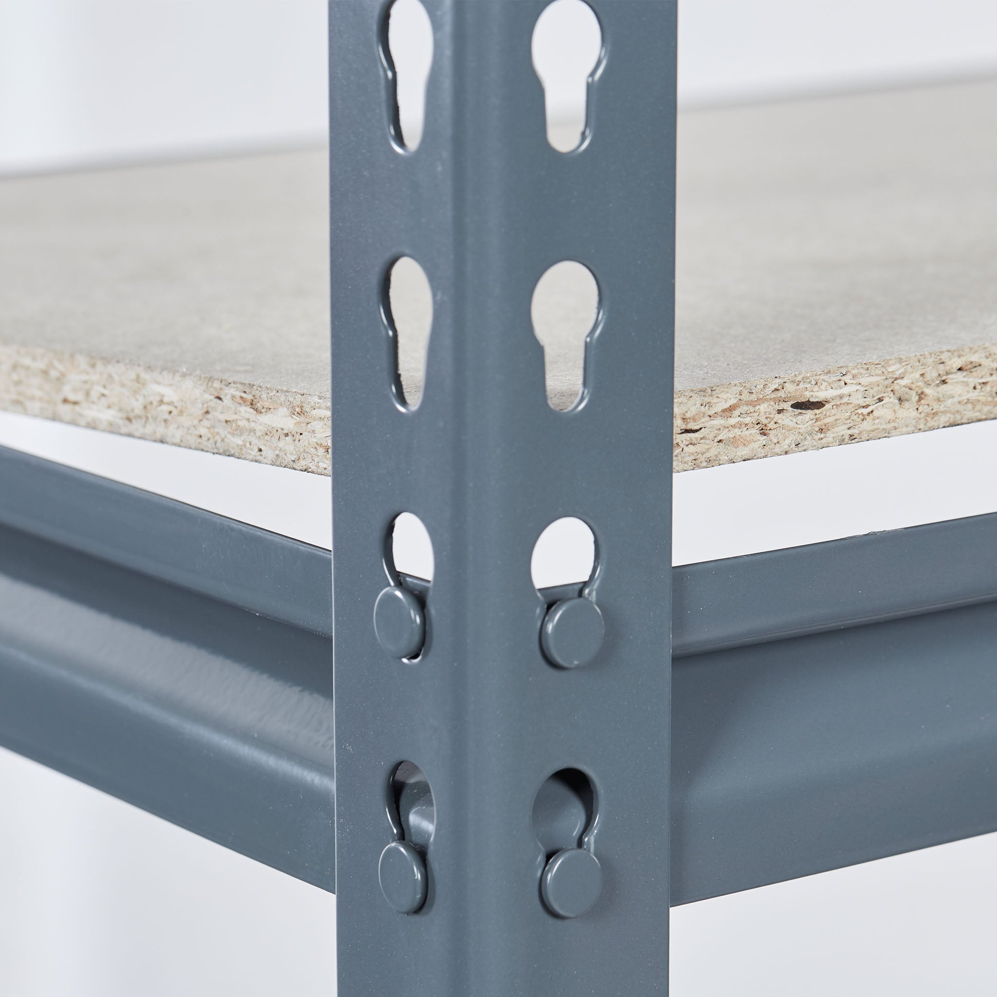 Garage Boltless Shelving Bay - 4 Levels with Chipboard - Shelving - Cracking Racking