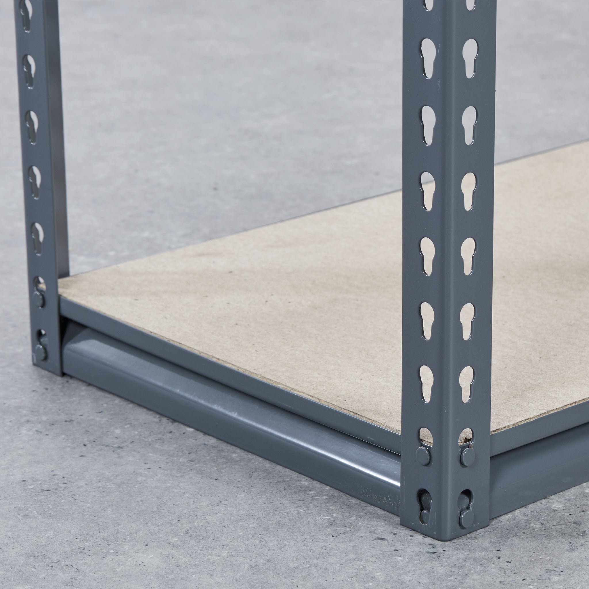 Garage Boltless Shelving Bay - 4 Levels with Chipboard - Shelving - Cracking Racking