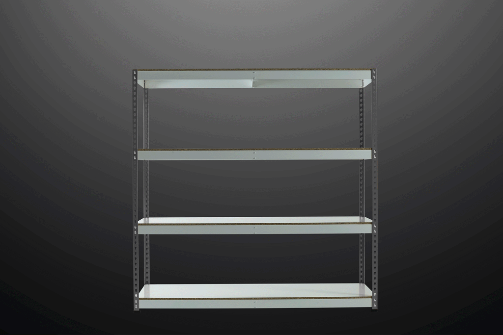 Black Rainbow Boltless Rivet Shelving - 1830x1830x610mm, 3-5 Levels - Rainbow Rivet Racking - Cracking Racking