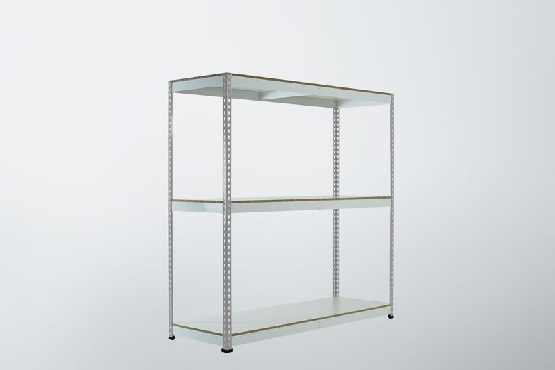 Grey Rainbow Rivet Racking - 3 Levels Complete with MFC Chipboard - Main Image