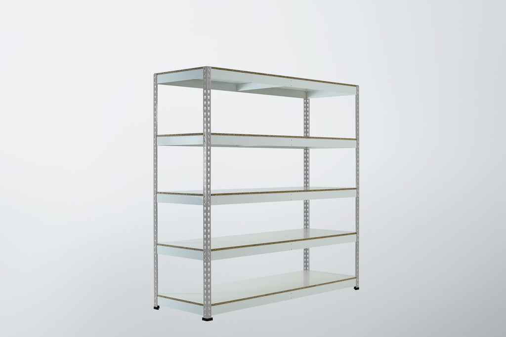 Grey Rainbow Boltless Rivet Racking - 1830x1830x610mm, 3-5 Levels - Rainbow Rivet Racking - Cracking Racking