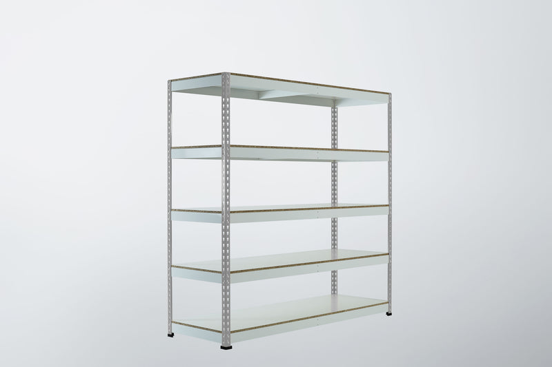 Grey Rainbow Rivet Racking - 5 Levels Complete with Chipboard - Main Image