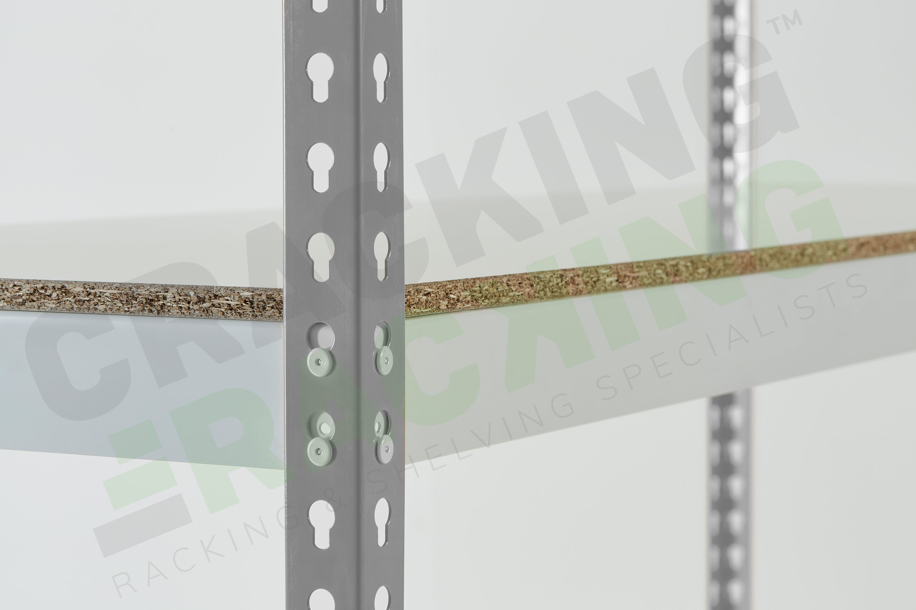 Grey Rainbow Boltless Rivet Racking - 1830x1830x610mm, 3-5 Levels - Rainbow Rivet Racking - Cracking Racking