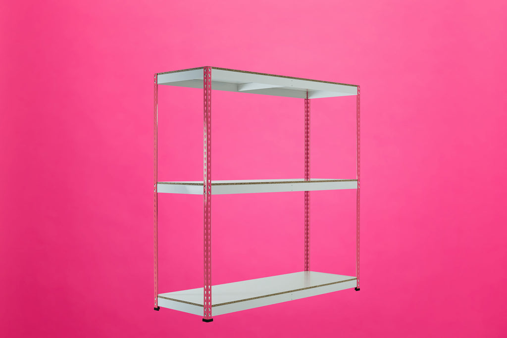 Pink Rainbow Boltless Rivet Racking - 1830x1830x610mm, 3-5 Levels - Rainbow Rivet Racking - Cracking Racking