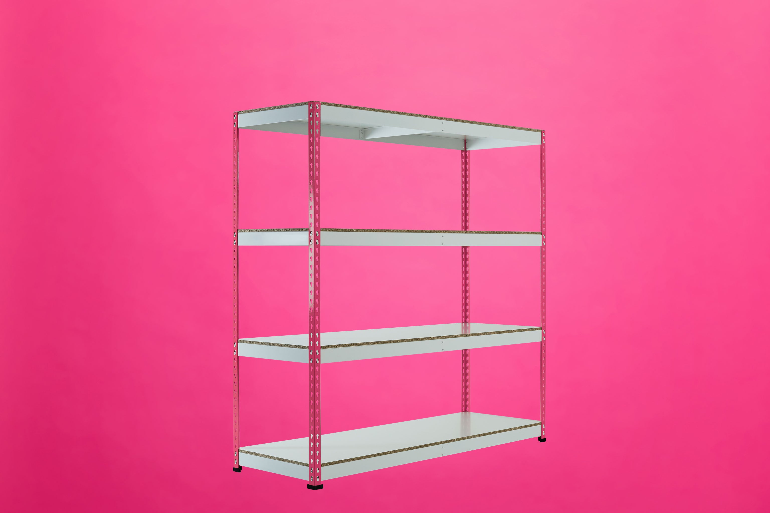 Pink Rainbow Boltless Rivet Racking - 1830x1830x610mm, 3-5 Levels - Rainbow Rivet Racking - Cracking Racking