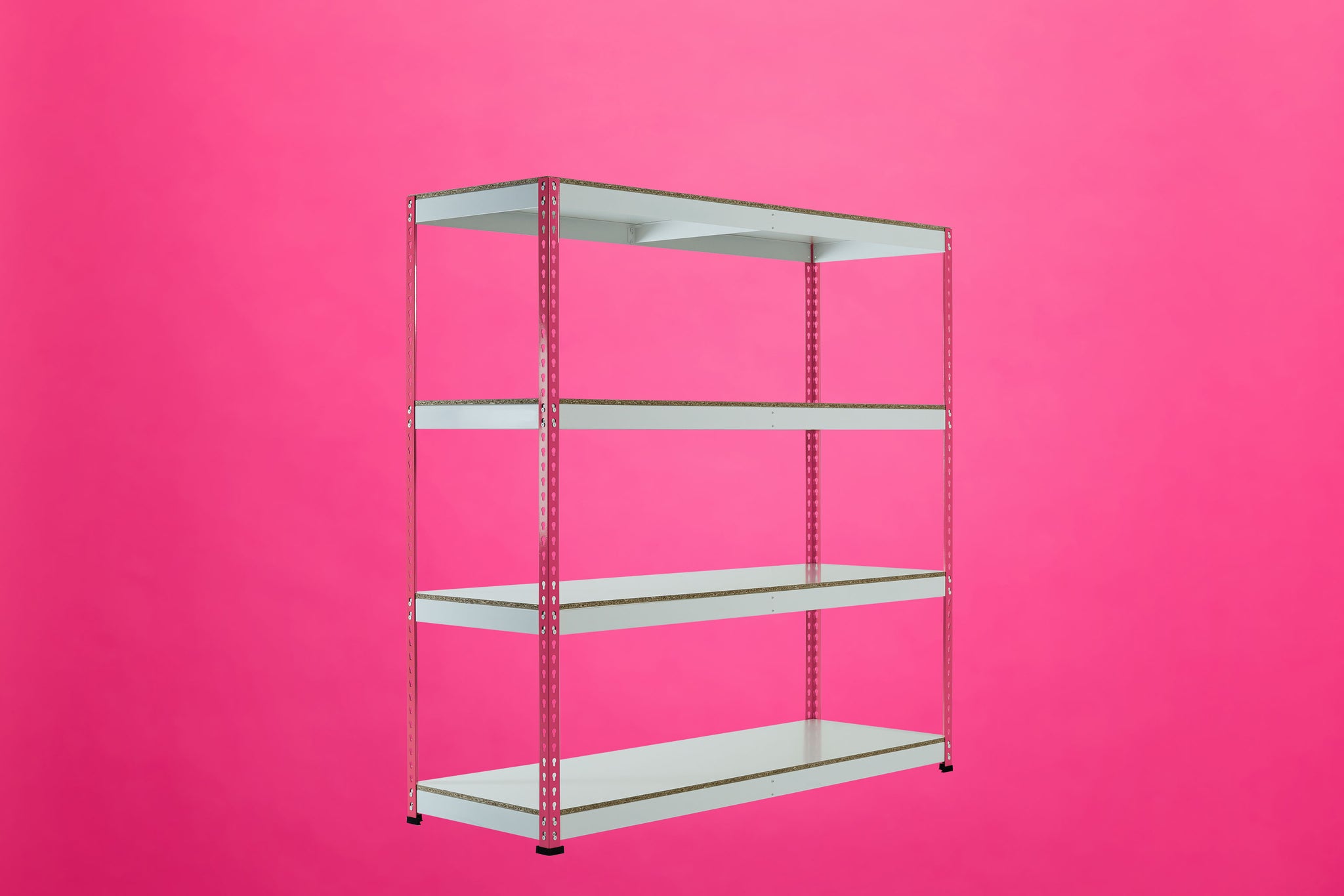 Pink Rainbow Boltless Rivet Racking - 1830x1830x610mm, 3-5 Levels - Rainbow Rivet Racking - Cracking Racking