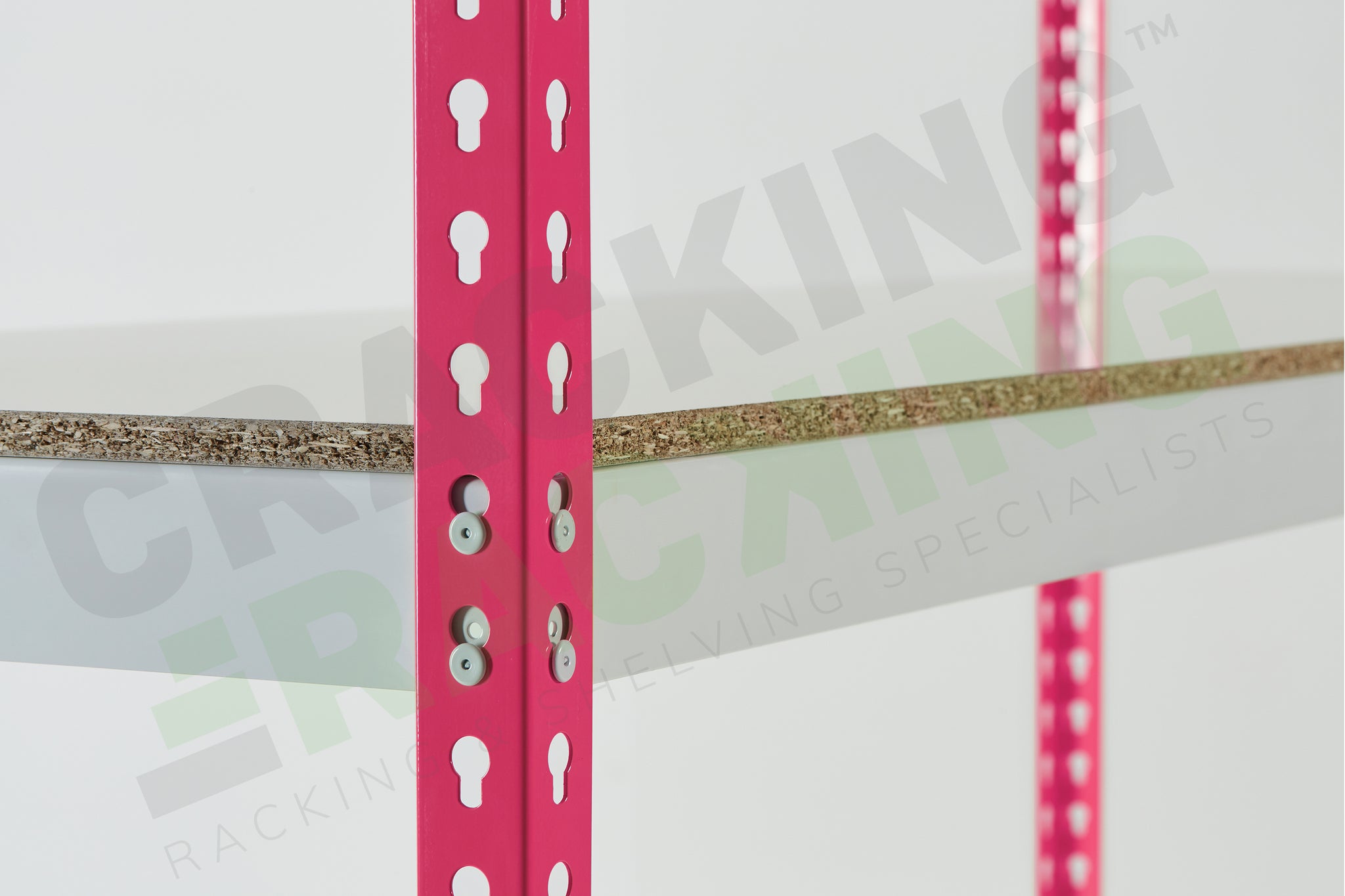 Pink Rainbow Boltless Rivet Racking - 1830x1830x610mm, 3-5 Levels - Rainbow Rivet Racking - Cracking Racking