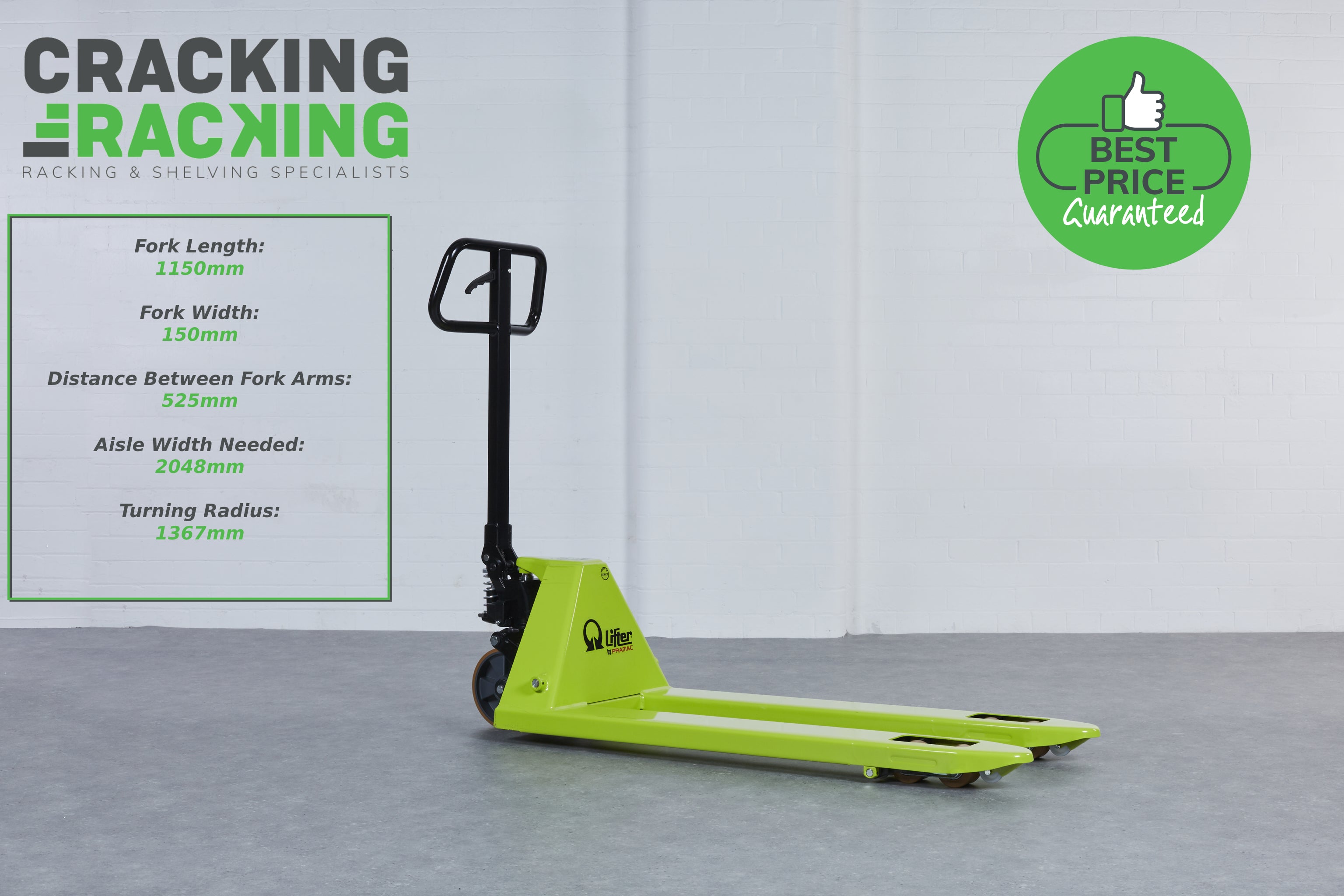 Basic Hand Pallet Truck - 2500kg Capacity, Manual Operation - Pallet Trucks - Cracking Racking