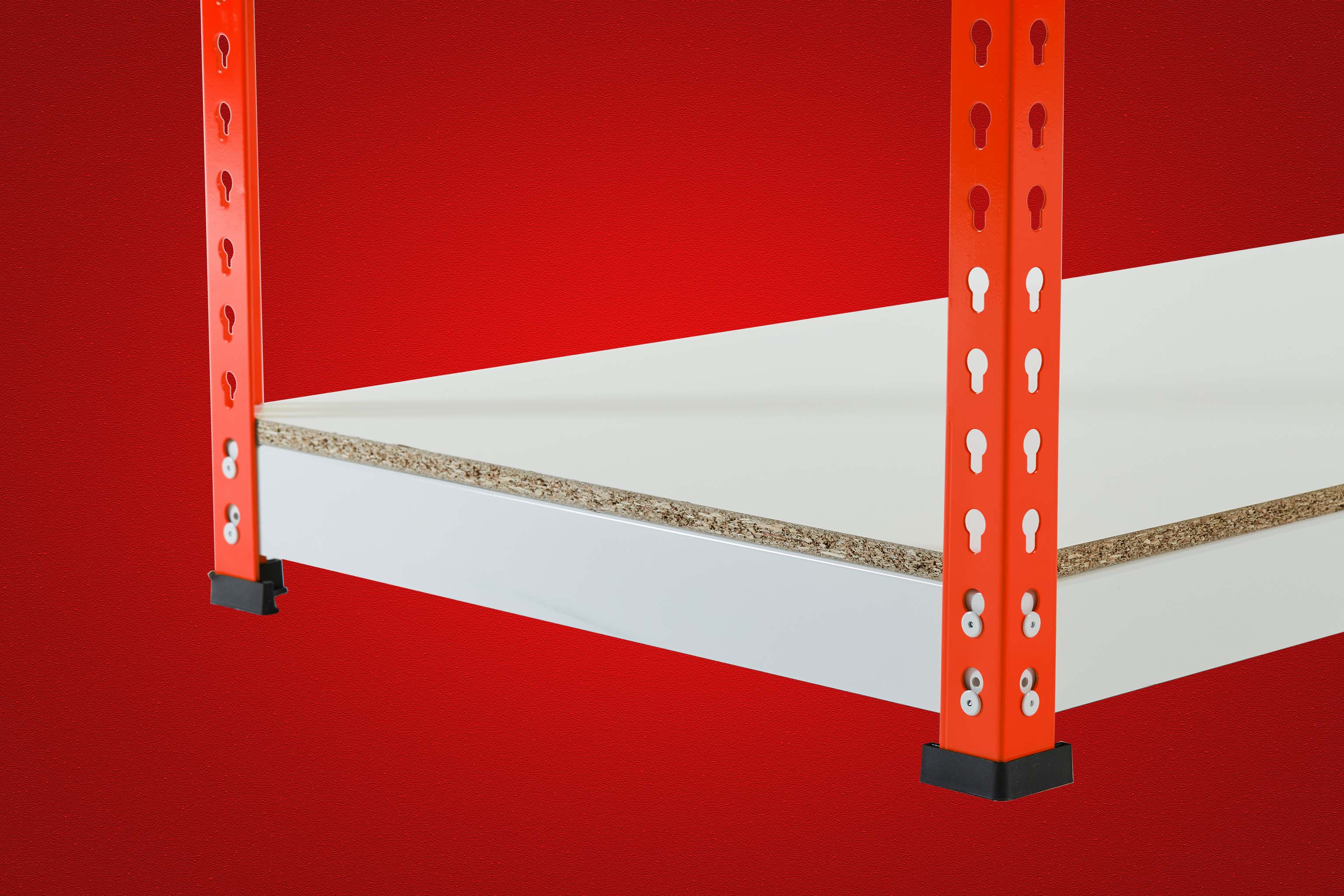 Red Rainbow Rivet Racking - 1830x1830x610mm, 3-5 Levels - Rainbow Rivet Racking - Cracking Racking