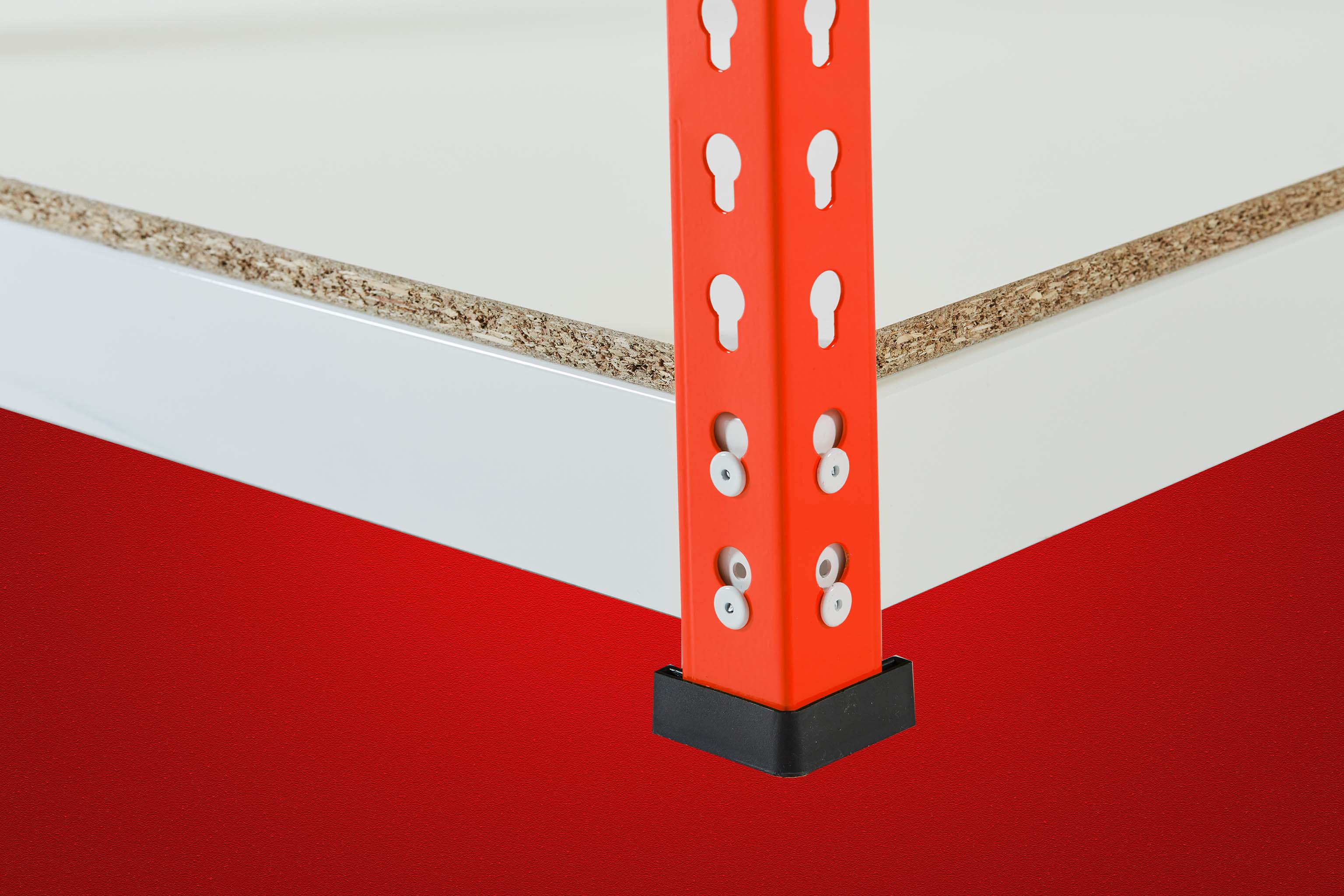 Red Rainbow Rivet Racking - 1830x1830x610mm, 3-5 Levels - Rainbow Rivet Racking - Cracking Racking