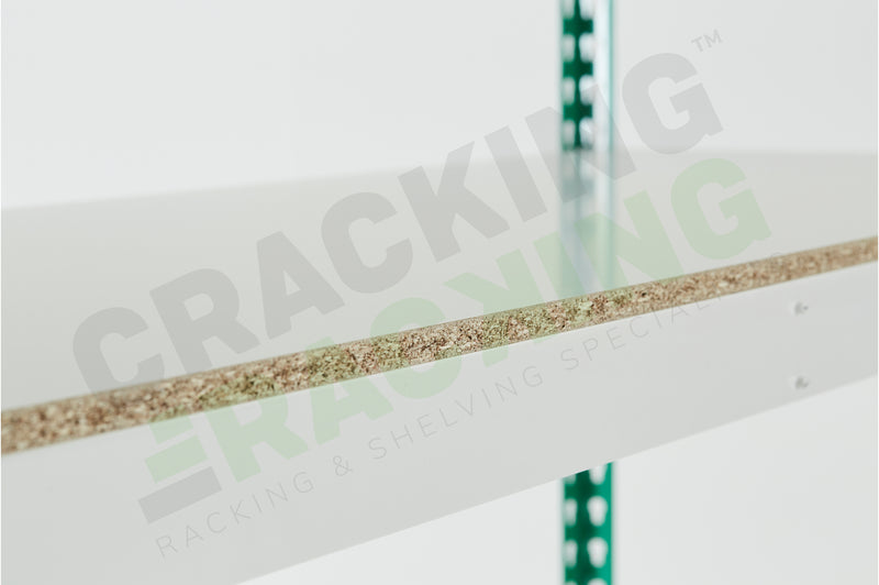 Green Rainbow Rivet Racking - Close up showing the board and posts - watermarked