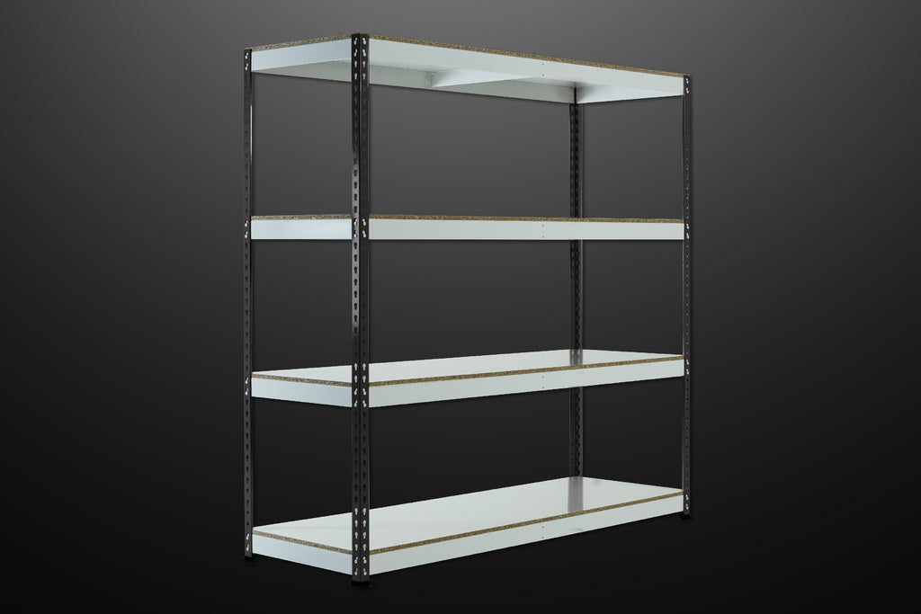 Black Rainbow Boltless Rivet Shelving - 1830x1830x610mm, 3-5 Levels - Rainbow Rivet Racking - Cracking Racking