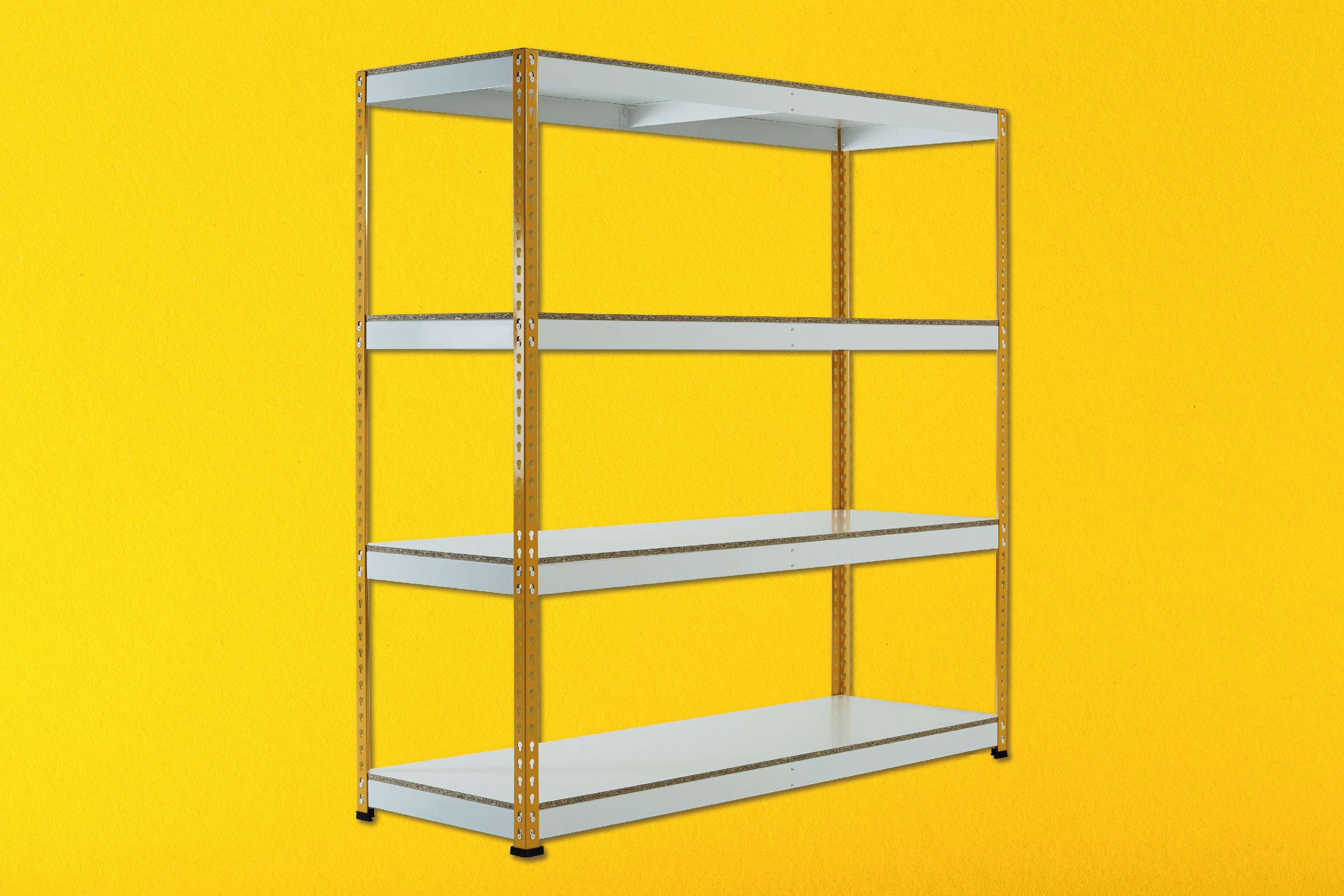 Yellow Rainbow Boltless Rivet Racking - 1830x1830x610mm, 3-5 Levels