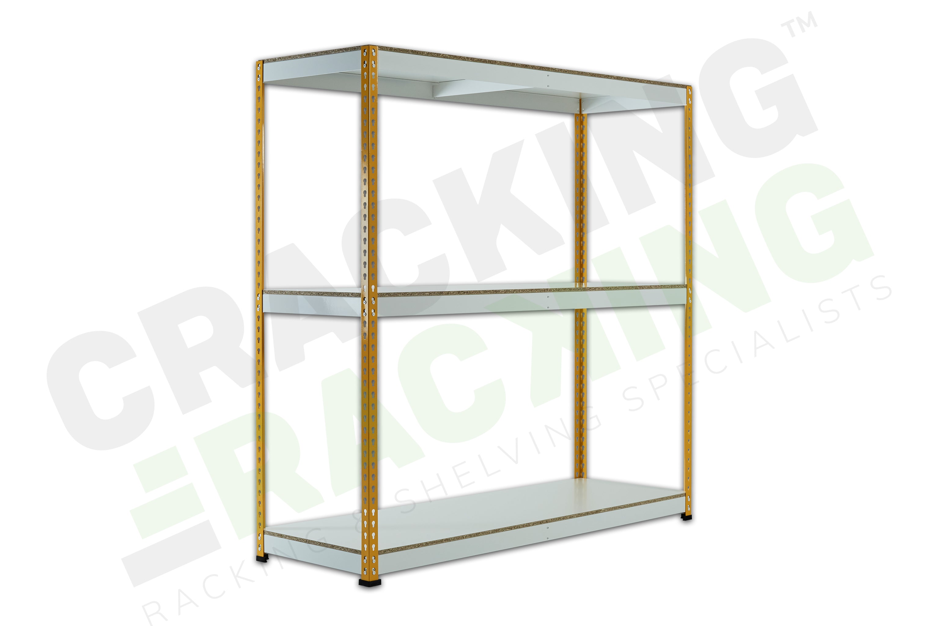 Yellow Rainbow Boltless Rivet Racking - 1830x1830x610mm, 3-5 Levels - Rainbow Rivet Racking - Cracking Racking