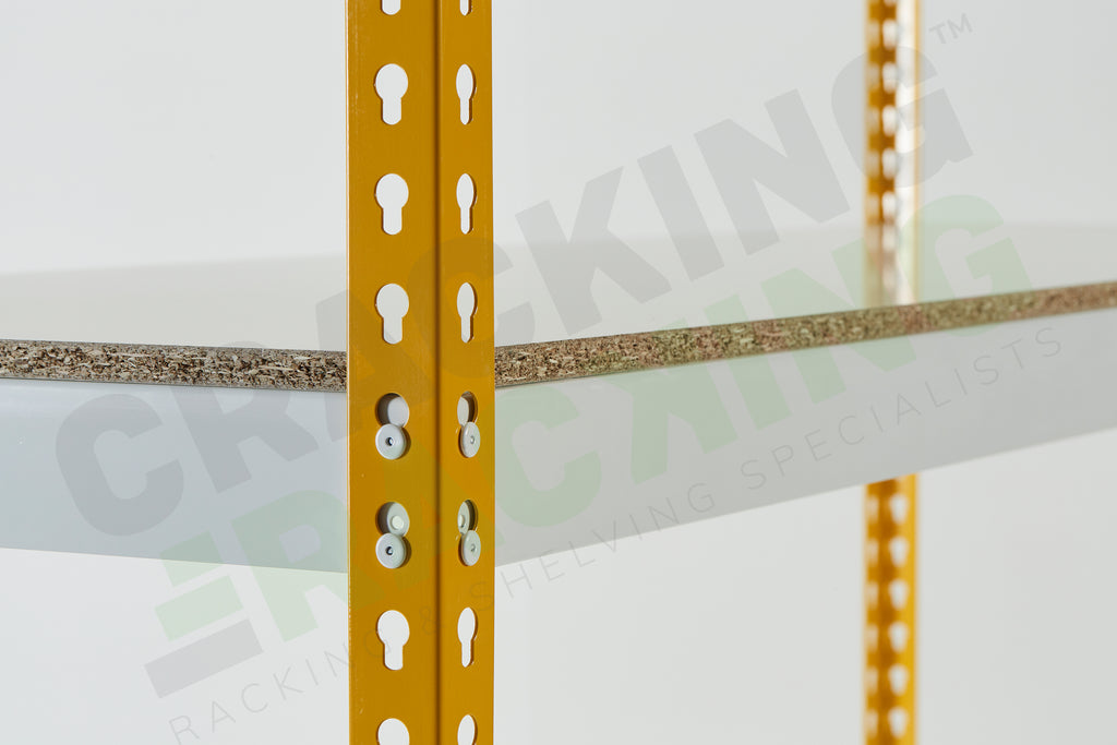 Yellow Rainbow Boltless Rivet Racking - 1830x1830x610mm, 3-5 Levels - Rainbow Rivet Racking - Cracking Racking